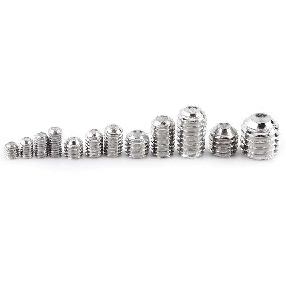 240pcs M3/M4/M5/M6/M8 Hex Socket Set Screws Assortment Kit with Hex Keys