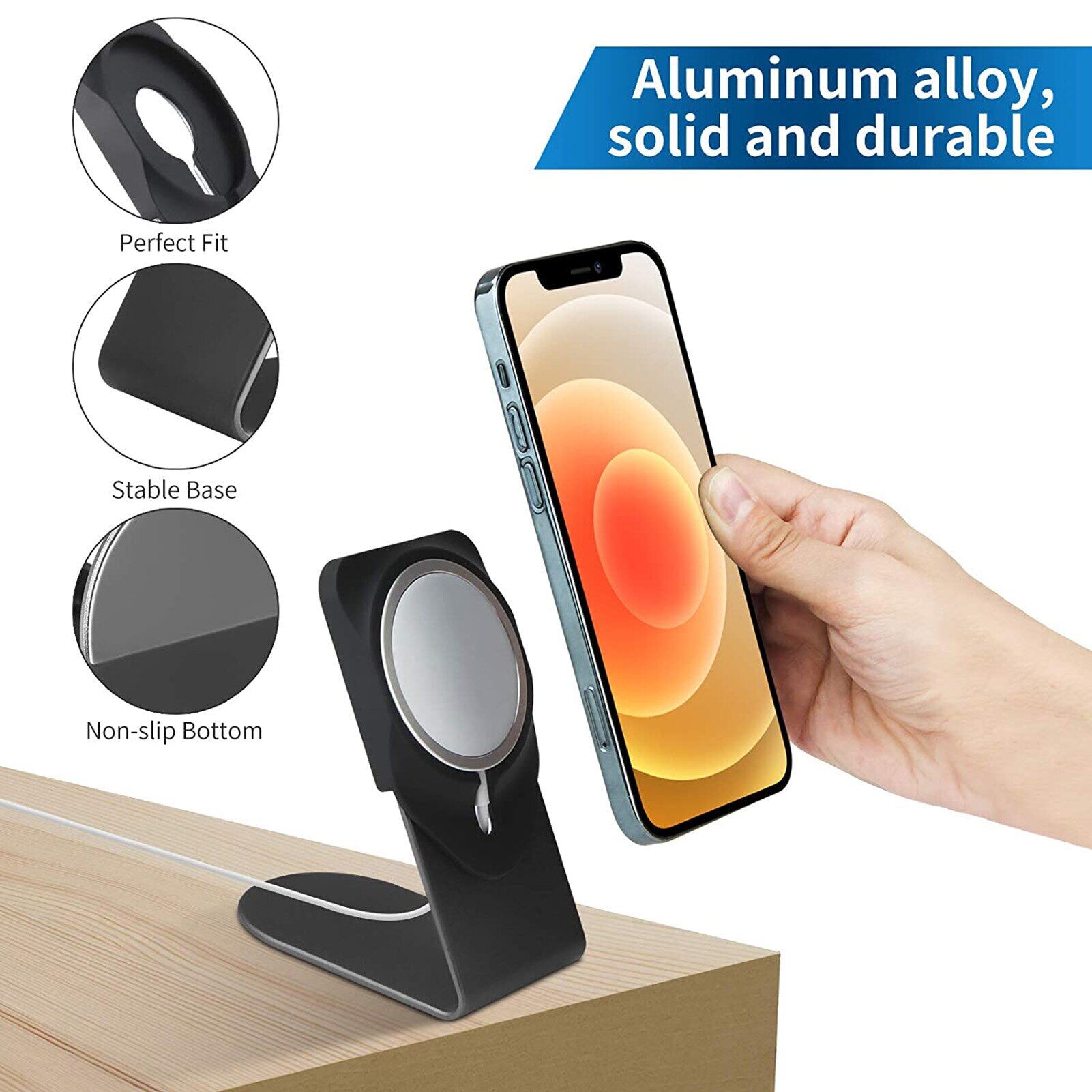 HOCE MagSafe Charger Holder For IPhone 12 13 14 Pro Max Mini 14 Plus Magsafe Desk Power Base Holder For Magsafe Stand Accessories Wireless Magnetic Phone Charger Stand Holder