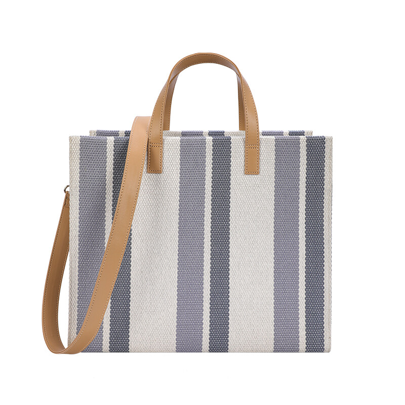 College student class handheld canvas commuting one shoulder crossbody large capacity notebook A4 teacher briefcase
