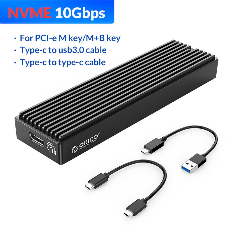Orico m.2 nvme 10gbps bao vây usb c gen2 10gbps pcie ssd trường hợp bao vây cho 2230/2242/2260/2280 ssd