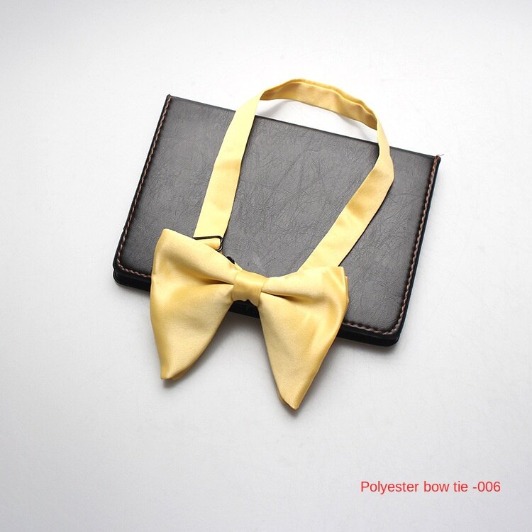 Internet Hot Men's and Women's Bow Tie Butterfly Bow Tie Polyester Solid Color Bow Tie