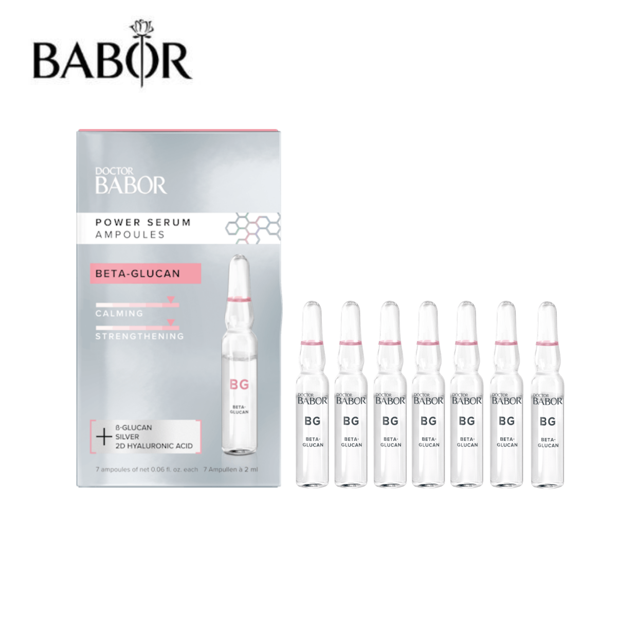 BABOR Power Serum Ampoule Beta Glucan 7 X 2ML Calming and soothing