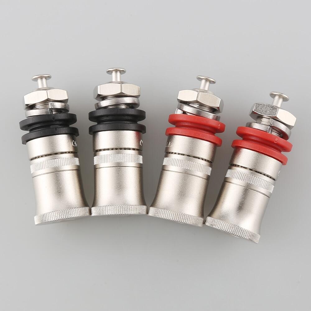 High Quality CMC Rhodium Plated Speaker Amplifier Binding Post Terminal Banana Plug Socket Output Connector Hifi Audio DIY