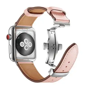 Leather Strap For Apple Watch 5 4 Band 44mm 40mm Apple Watch 5 4 Watch Series 5 4 3 42mm 38mm Bracelet Watchbands Wrist Belt Lazada Singapore