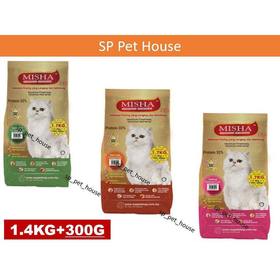 Beli misha cat food 1.7kg Pada Harga Terendah  Lazada.com.my