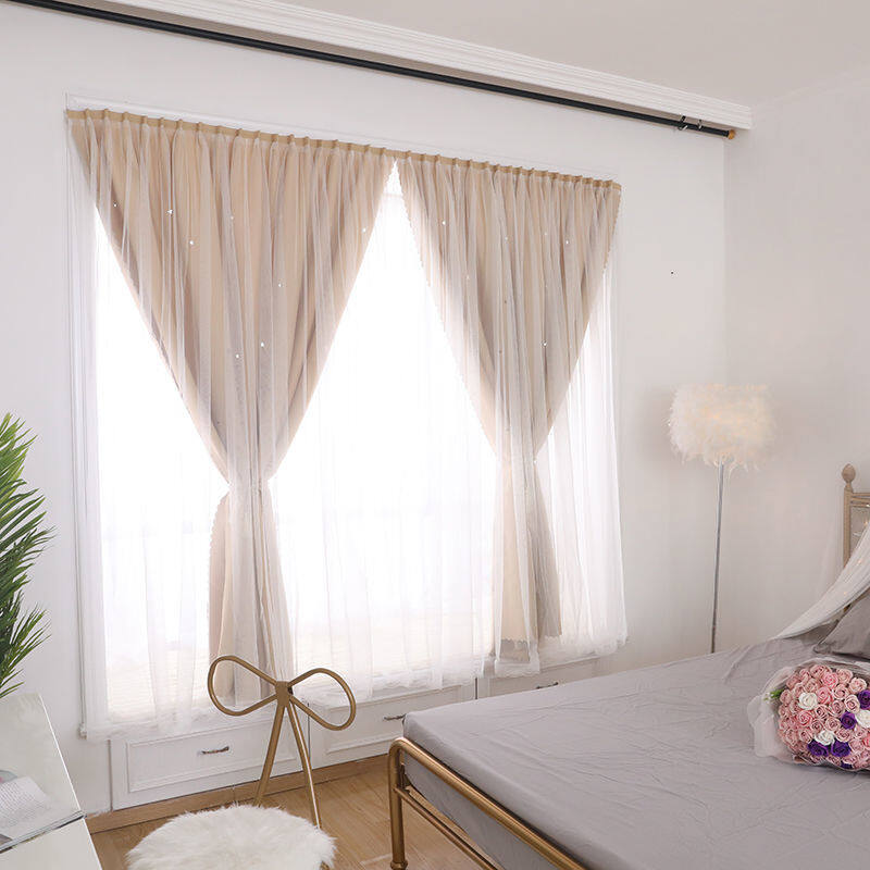 Bestenrose Bedroom Curtain Self-adhesive Velcro Window Curtain Blackout Curtains