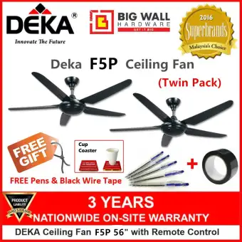 Deka F5p Ceiling Fan High Air Flow Design With Remote Control 3