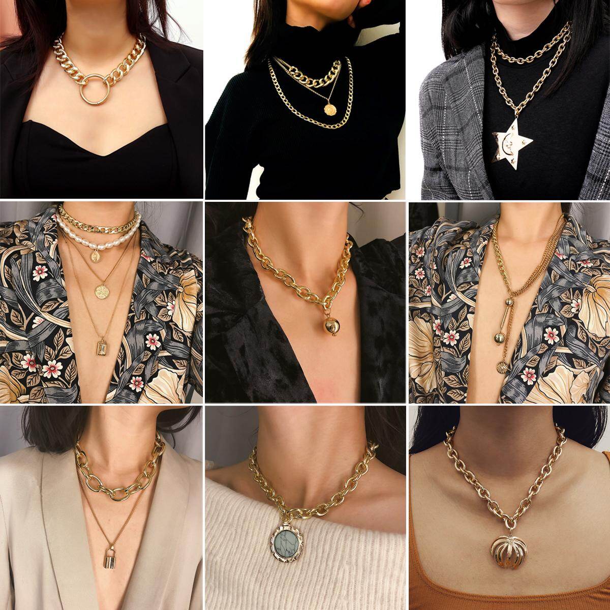1 pc Punk Exaggeration Choker Necklace 