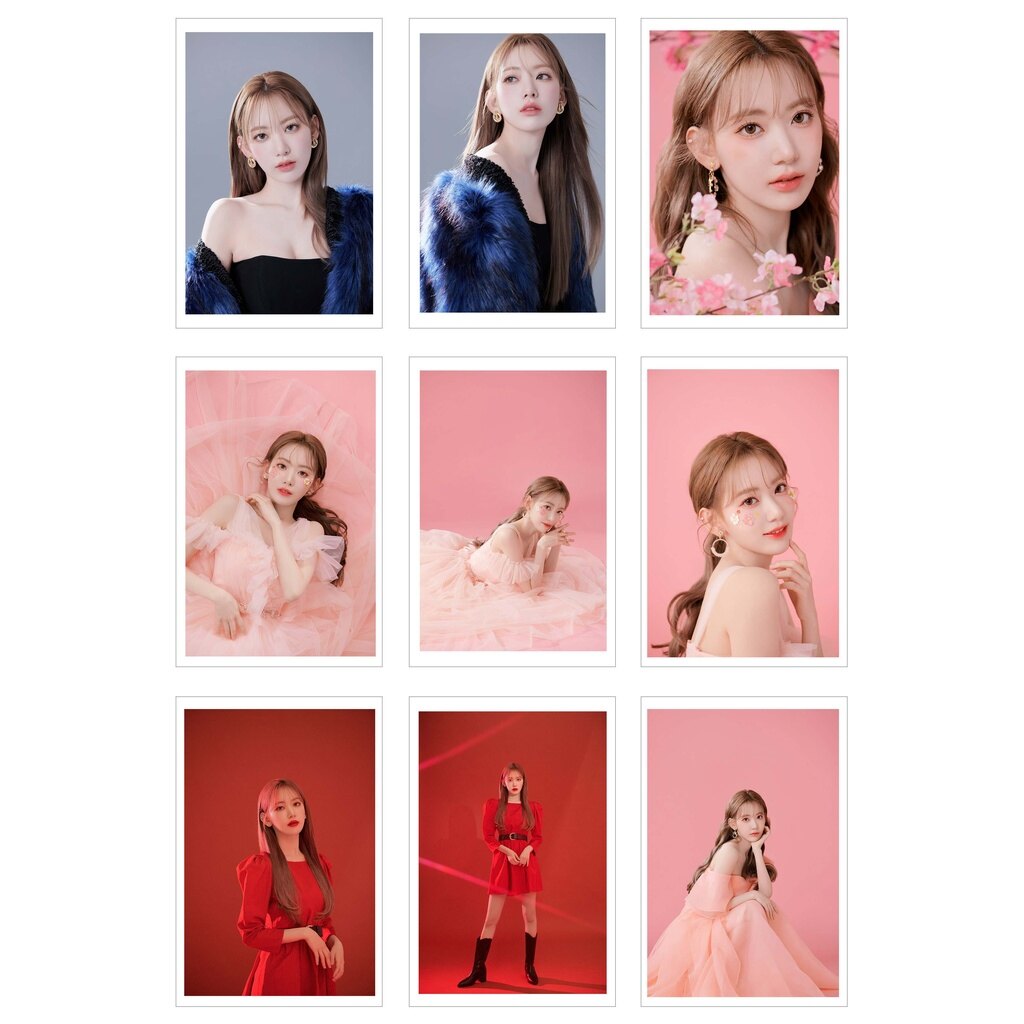 Ép lụa] lomo card 18 ảnh izone - sakura visual booklet