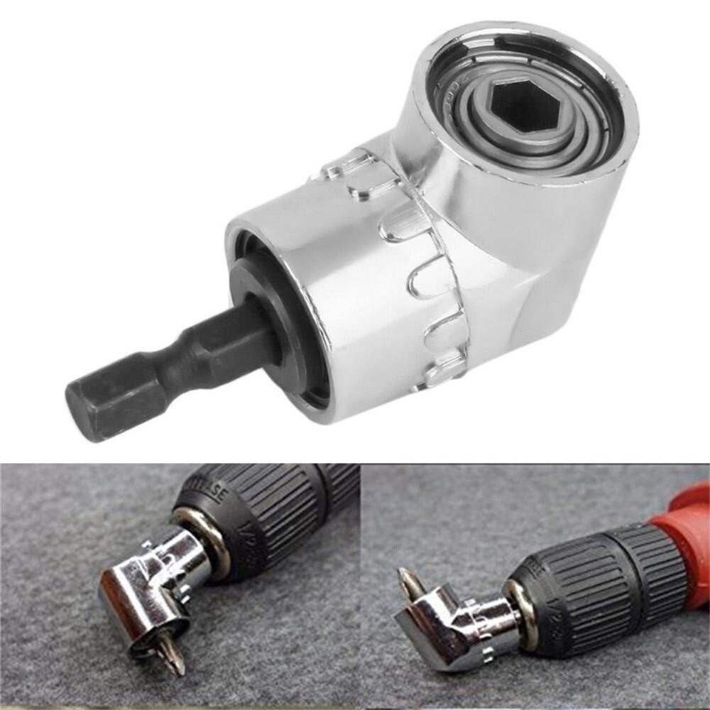 LANGTU 105 Degree Right Angle Drill Bit Extension Socket for Tight Corner with Strong 1/4 Inch Hex Shank Screwdriver Angled Bit Holder