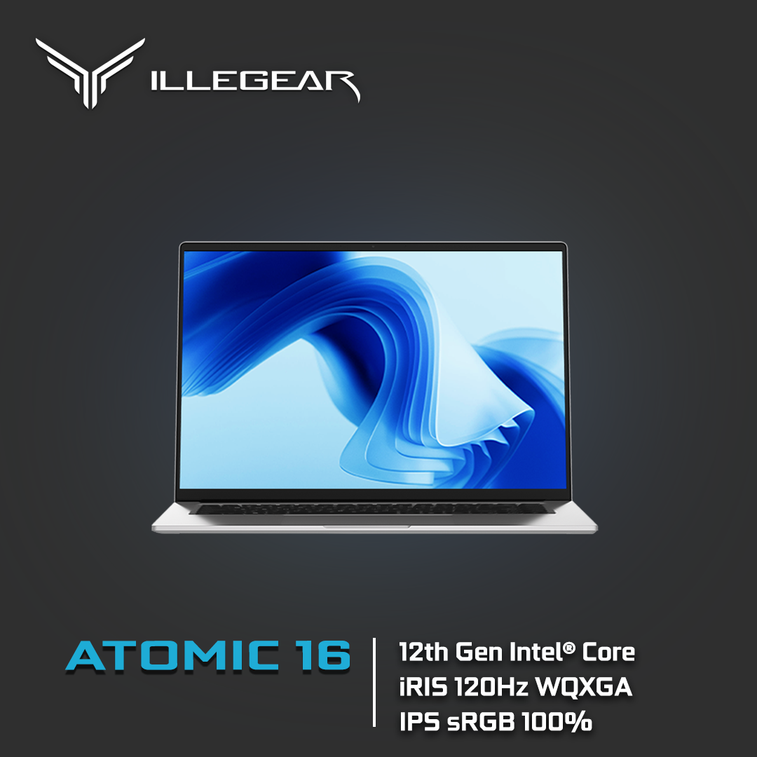 ILLEGEAR ATOMIC 16 16 IRIS 120Hz WQXGA IPS I5 12500H i7 12700H 