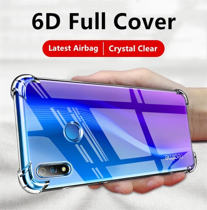 Casing Ponsel Oppo Realme 3 Rmx1825 Rmx1821 1821 Pelindung Silikon Lembut Empat Sudut Anti Jatuh Jeli Kristal Bening Menyerap Guncangan Antigores Lazada Indonesia