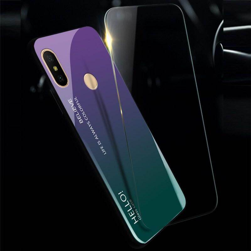 For "Xiaomi Redmi Note 5 Pro" Gradient Tempered Glass Back Cover Protective Phone Case