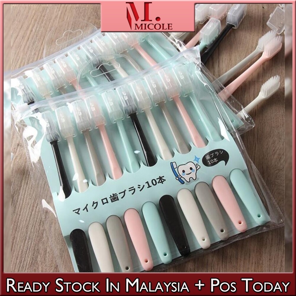 Gambar Ready Stock berus gigi ?? whitening teethToothbrush berus gigi toothbrush pemutih gigi teeth whitening interdental toothbrush bts18 Ultra Soft Toothbrush Shiny Easy Clean Toothbrushes Soft Bristle Berus Gigi Valuepack 10Pcs Set