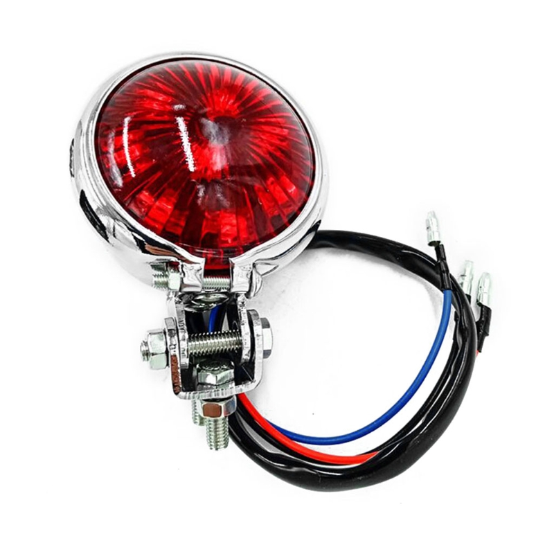 Đèn led đuôi xe máy màu đỏ 12v phong cách cafe racer điều chỉnh được, đèn hậu phanh xe máy đèn hậu