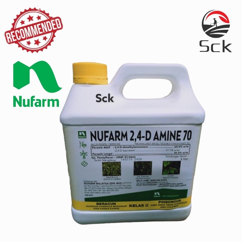 Nufarm Amine 70 4Liter/RacunRumpai 2,4-D | Lazada