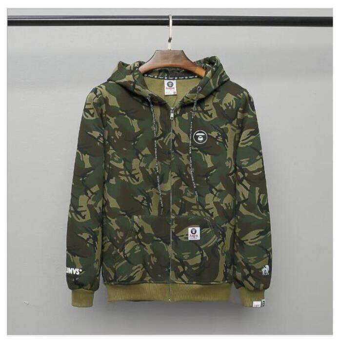 New Bape A Bathing Ape Shark Head Couple Camo Hoodie Coat Jacket Thin