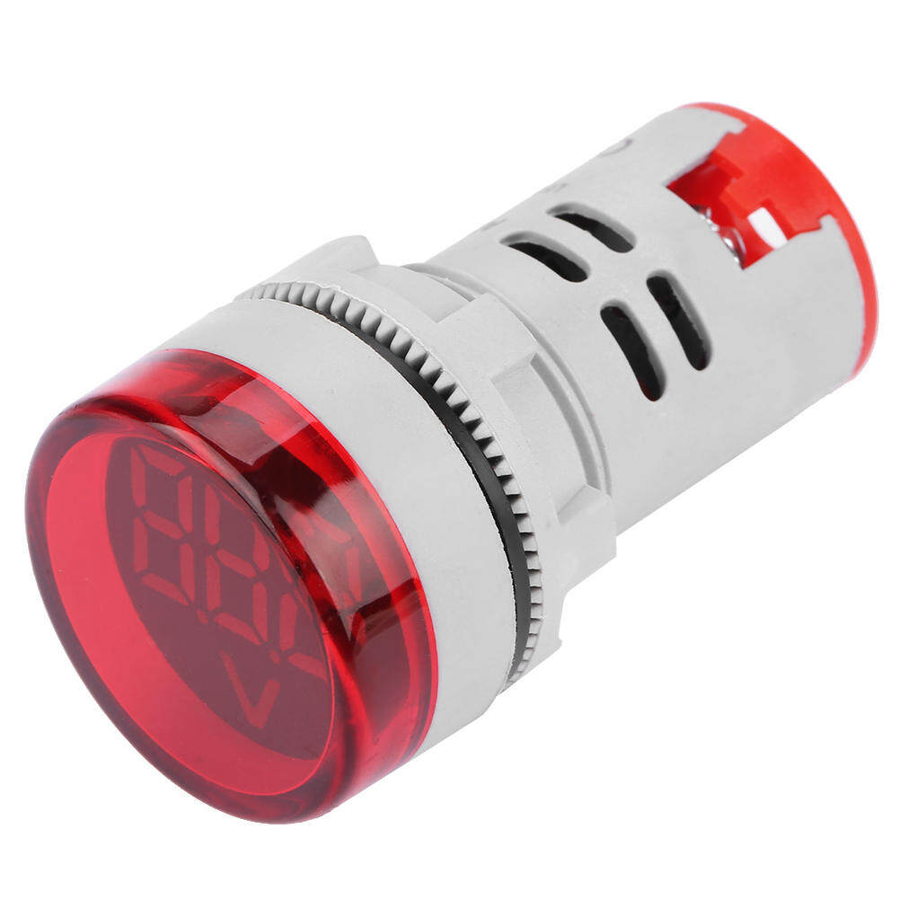 Round LED Signal Light Lamp AC Digital Display Voltmeter Indicator