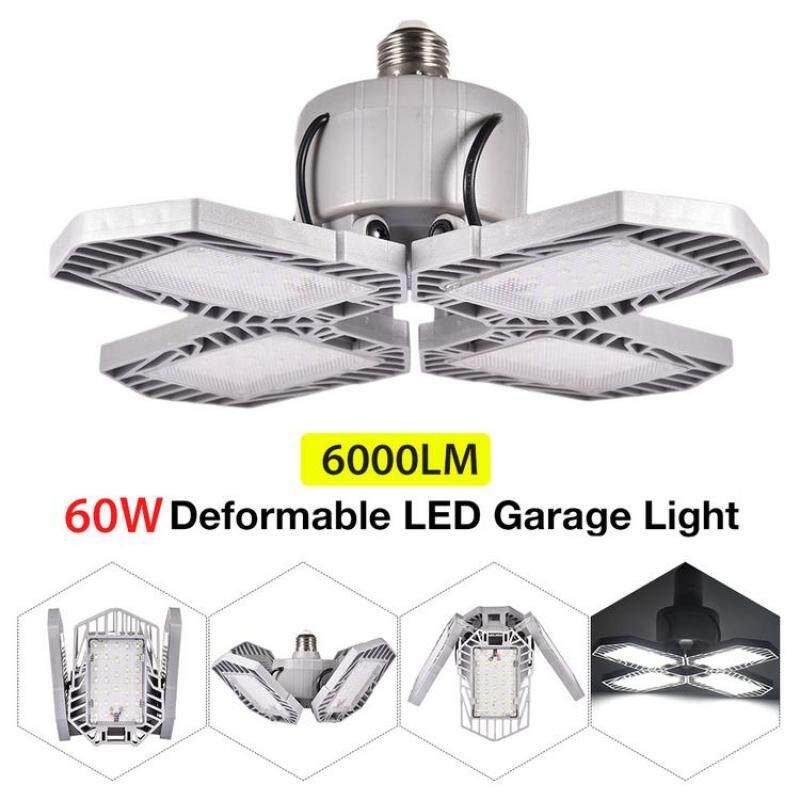 Đèn Led Nhà Để Xe 60W Mới Về Đèn Biến Dạng 90 ° Đèn Trong Nhà Với 4 Tấm Điều Chỉnh 6000 Lumens Cho Tầng Hầm Quán Bar Nhà Kho Văn Phòng Cho Giá Đỡ Đèn E26 / E27