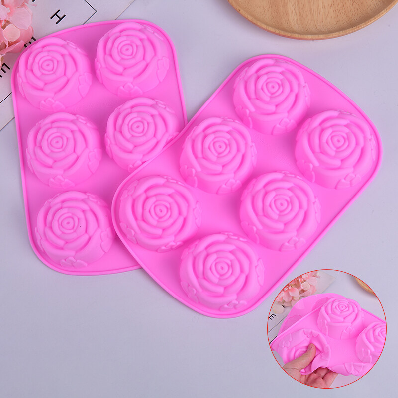 Big Rose Silicone Push Mold Food Safe Cake Decoration Candy Cupcake FDA