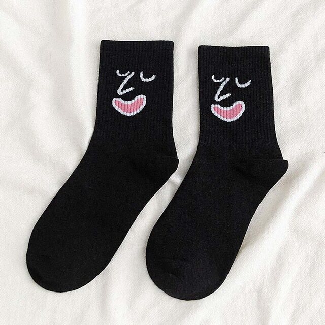 Trendy Women Socks Kawaii Funny Expression Socks