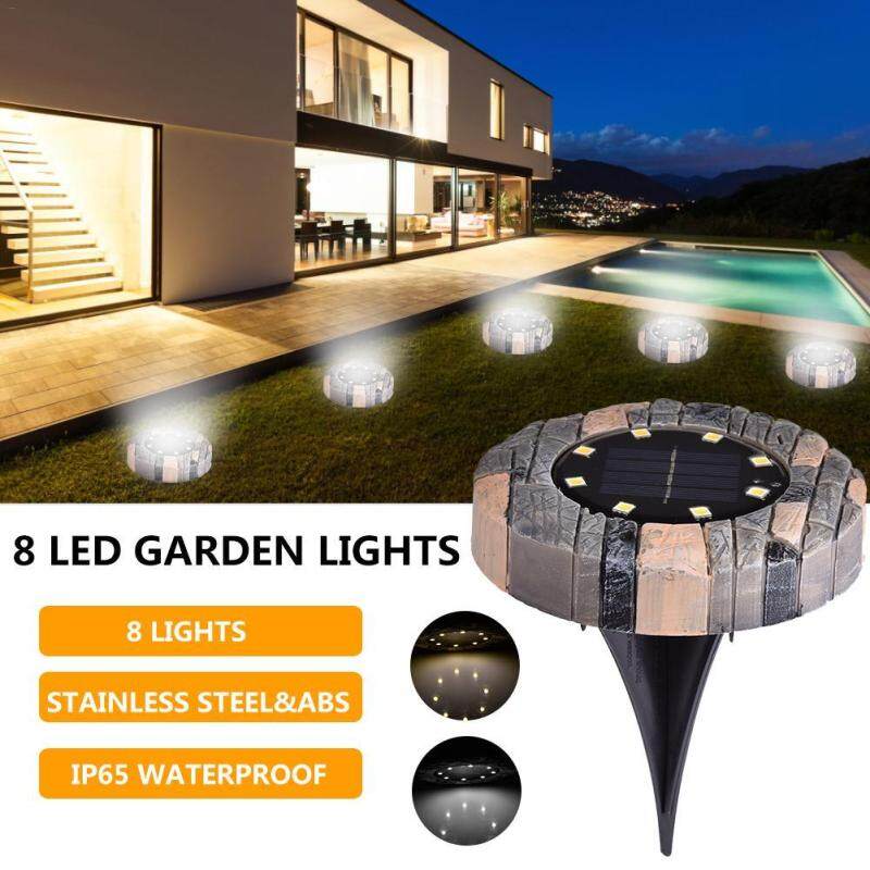 Đèn Mặt Đất Năng Lượng Mặt Trời Mô Phỏng Ánh Sáng Đá 16 Đèn Led Vườn Cây Hiên Không Thấm Nước Đèn Dùng Ngoài Trời Với Cảm Biến Ánh Sáng Cho Sân Lối Đi Có Cỏ, Bước Đường Lái Xe Và Lối Đi