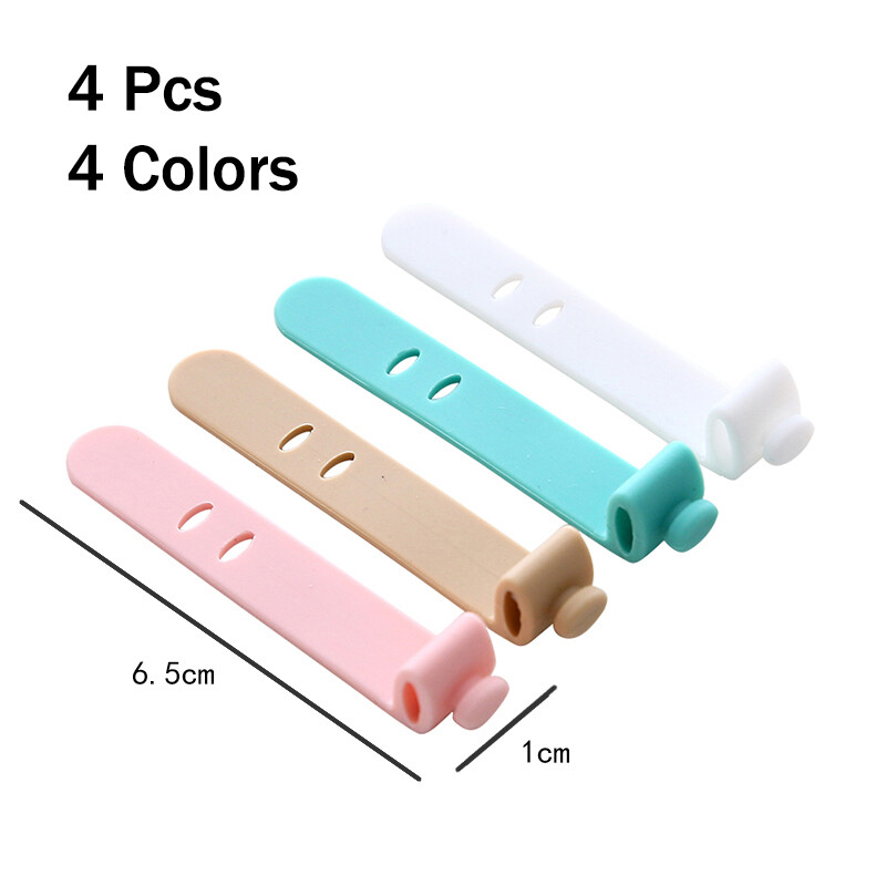 CrashStar 4PCS Cable Silicone Organizer Holder Charging Cable Winder Silicone Clamp USB Charger Cable Protector