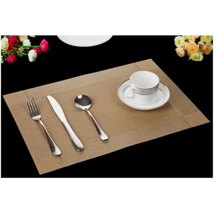 10pcs Set Eu Style Table Placemats Pvc Waterproof Dining Eu Style Table Placemats Pvc Waterproof