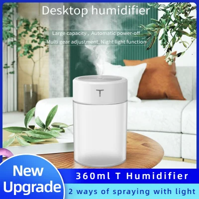 【NEW】360ML Ultrasonic Humidifier LED Colorful Night Light Air Purifier Aroma Diffuser for Home Office Car