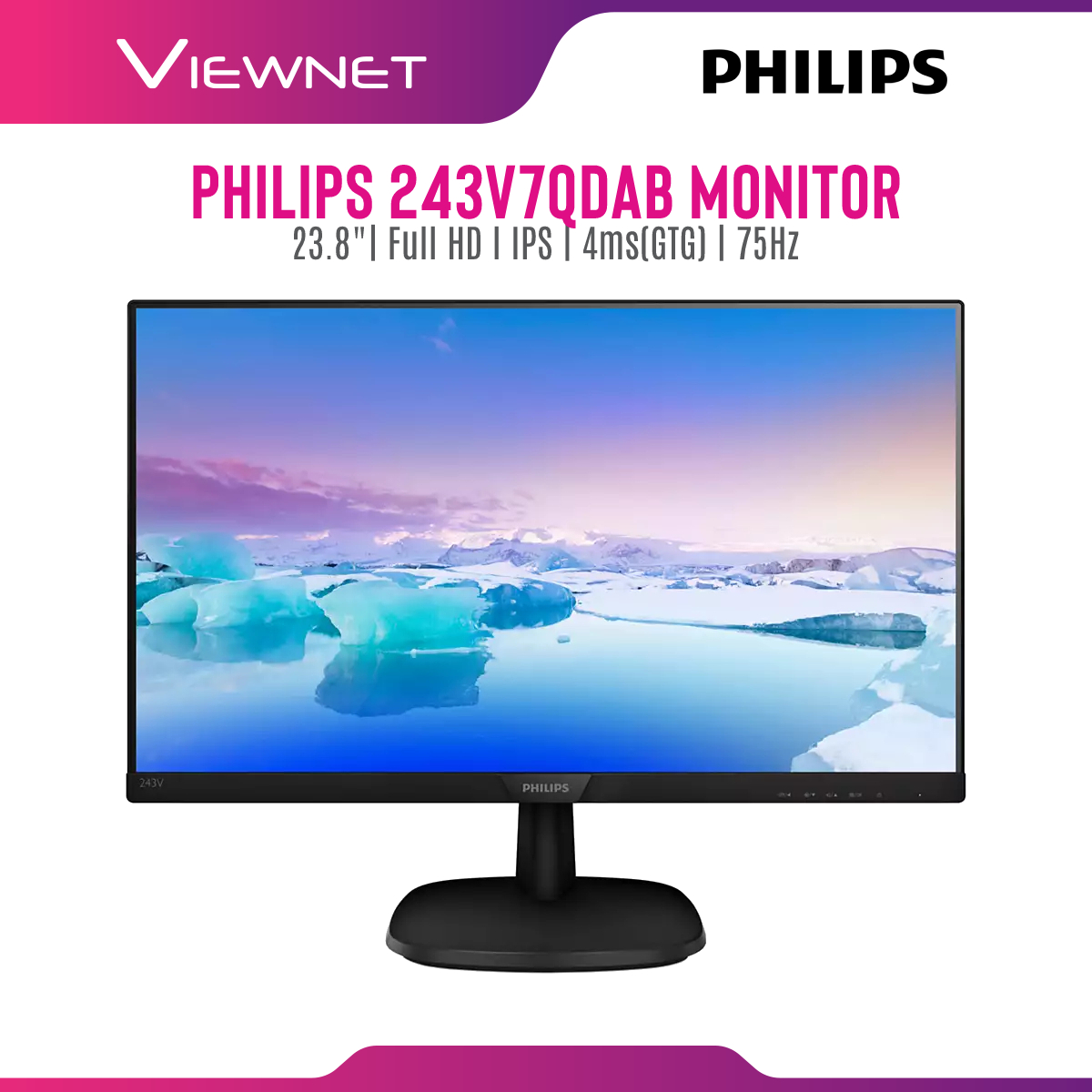 Philips V Line Full HD LCD monitor 243V7QDAB/00
