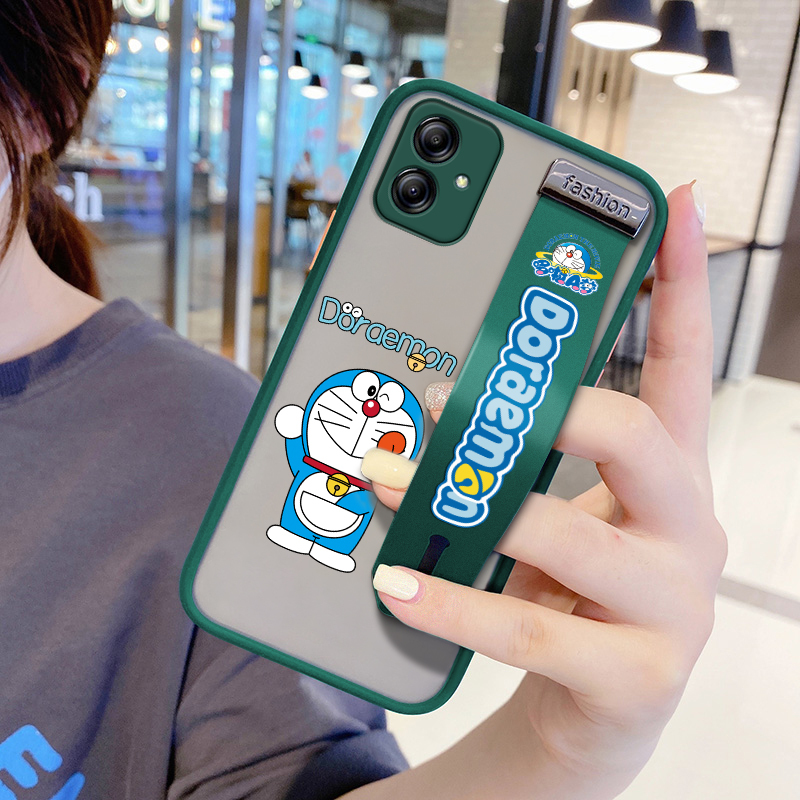 Hontinga Casing Case For Samsung Galaxy A04E Case Shockproof Cartoon Doraemon Phone Case Soft Edge Full Lens Protection Camera Protector Back Cover Casing Hard Case For Boys For Grils