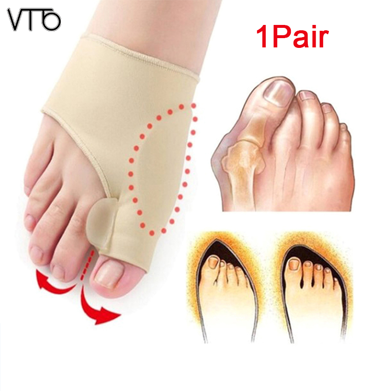 VTTO 1Pair Big Bone Orthopedic Bunion Correction Pedicure Socks Silicone Hallux Valgus Corrector Braces Toes Separator Feet Care Tool