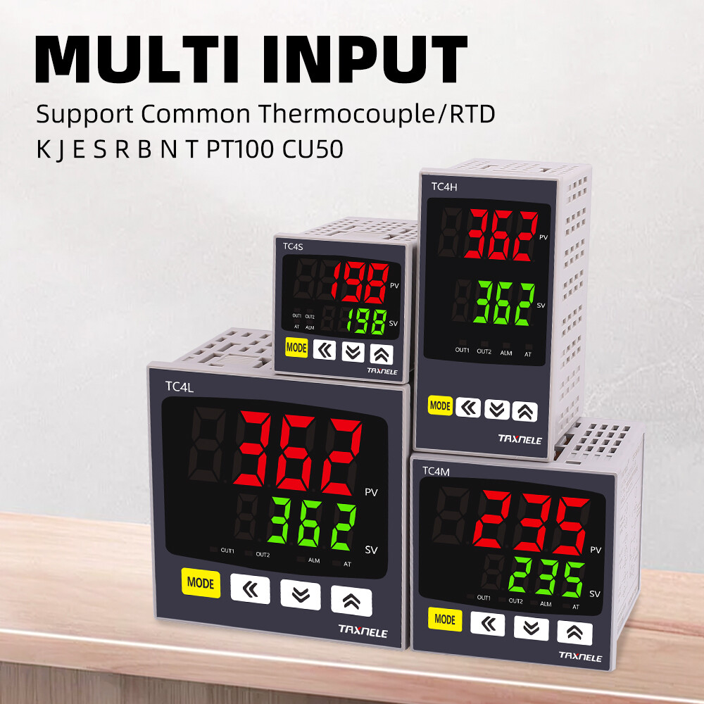 Digital PID Thermostat Dual Output Universal Input TC4S TC4H TC4L TC4M Temperature Controller Regulator SSR Relay 110VAC 220V