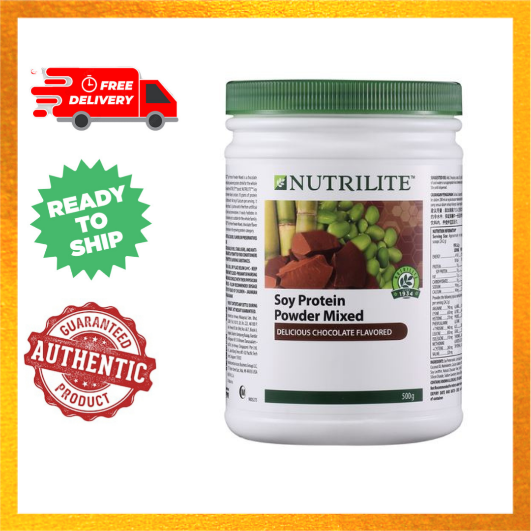 Amway Nutrilite Soy Protein Drink Mix Chocolate Flavour 500g 100