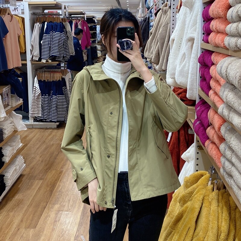 Uniqlo 2022ในฤดูใบไม้ผลิและฤดูใบไม้ร่วงสนุกและง่ายกลางแจ้ง Sun Hooded