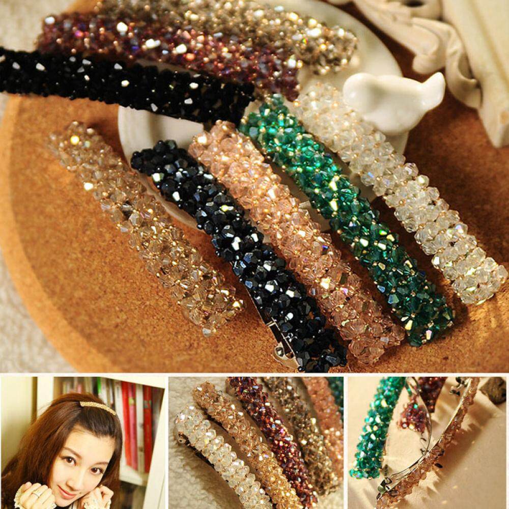 1 PCกิ๊ฟติดผมแฟชั่นผู้หญิงBling HeadwearคริสตัลRhinestoneกิ๊ฟติดผมคลิปหนีบผมHairpin