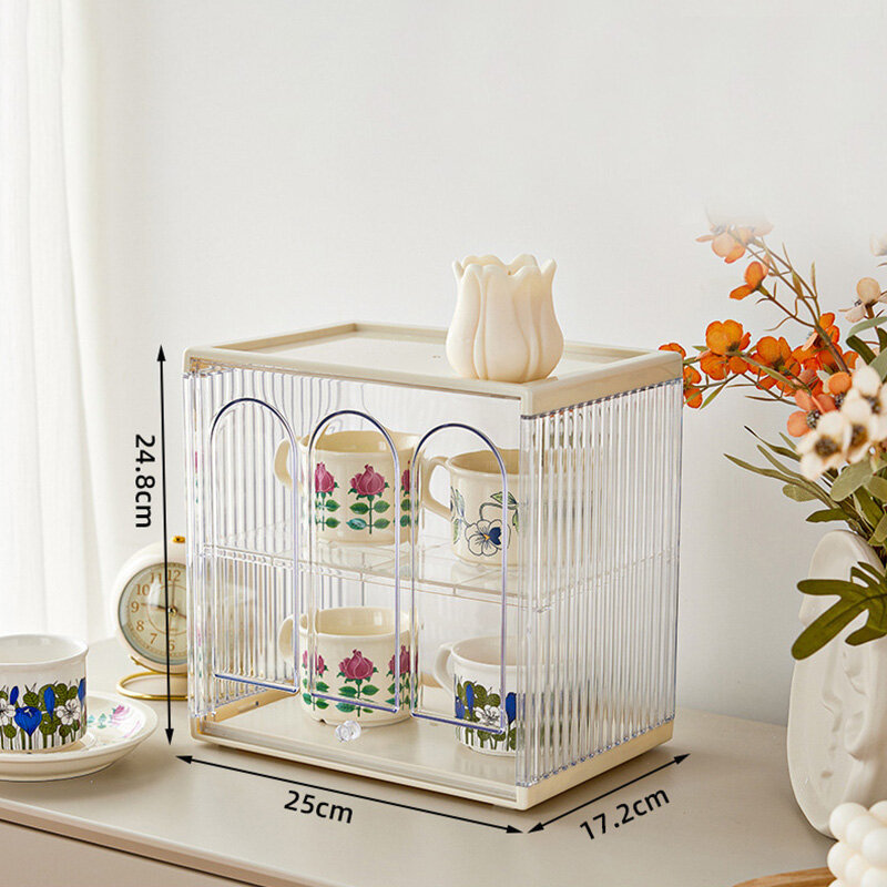 Tea bag storage box, tea capsules, coffee office, acrylic desktop storage box, cosmetics storage shelf