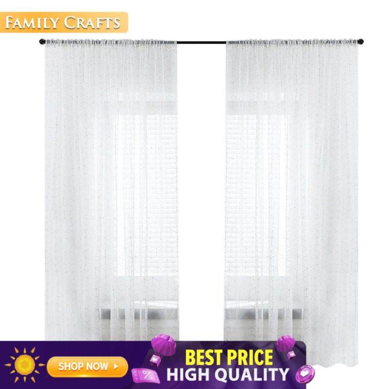 Rèm Cửa Sổ Polyester Rèm Mỏng Vải Tuyn Voan Thủ Công Ép Màu Bạc