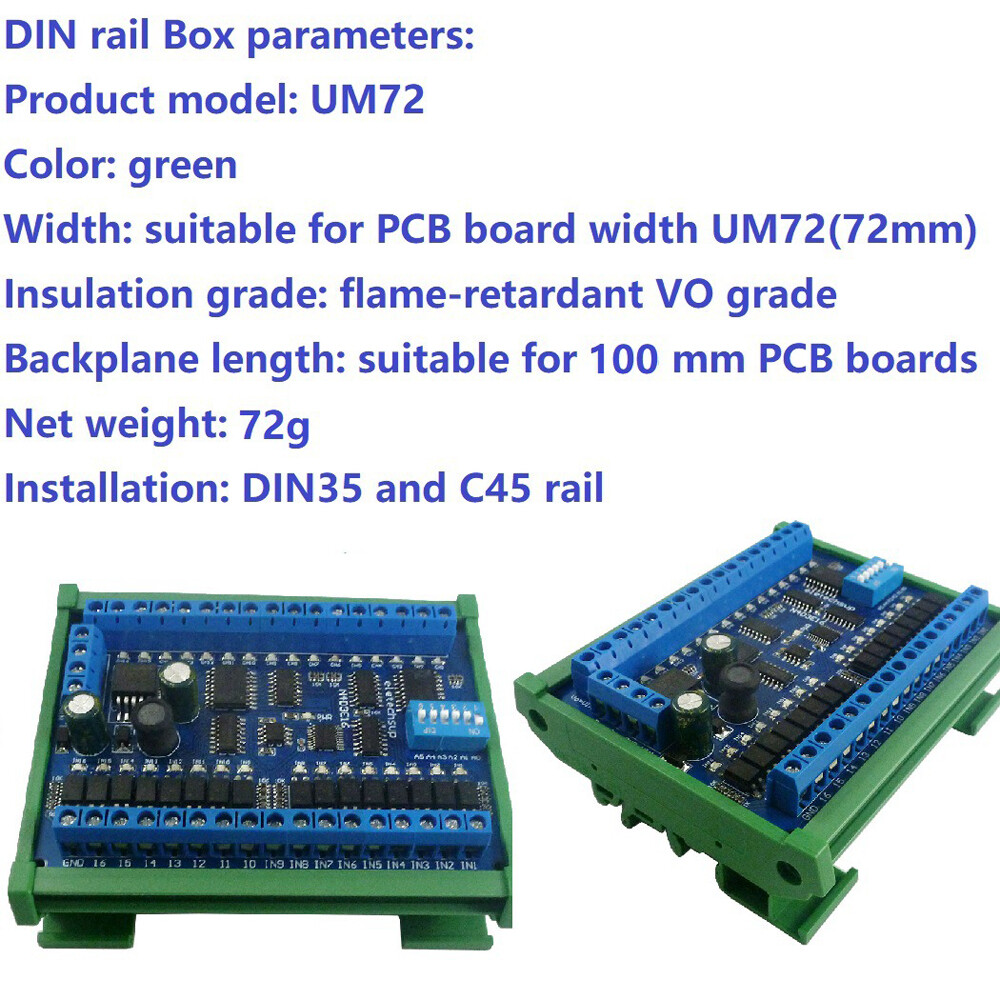 DC 6.5-30V 16CH RS485 Input Output Port Remote Control Switch PLC IO Expansion Board DIN35 Modbus RTU NPN Low Level Module