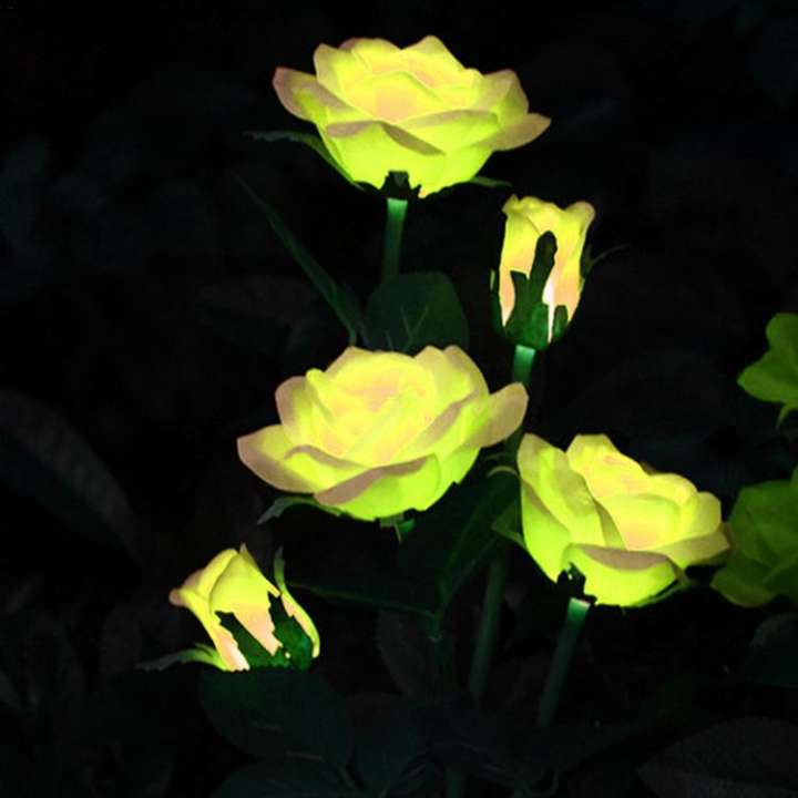 Hot Sale Multi Color Simulation Plant Solar Rose Flowers Lights Waterproof Led Lawn Lamp For Outdoors Garden Patio Backyard Decoration Lazada Ph