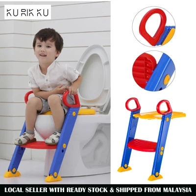 Foldable Children Kid Toilet Trainer Ladder Potty Seat Toddler Toilet Training Potty Seat with Ladder