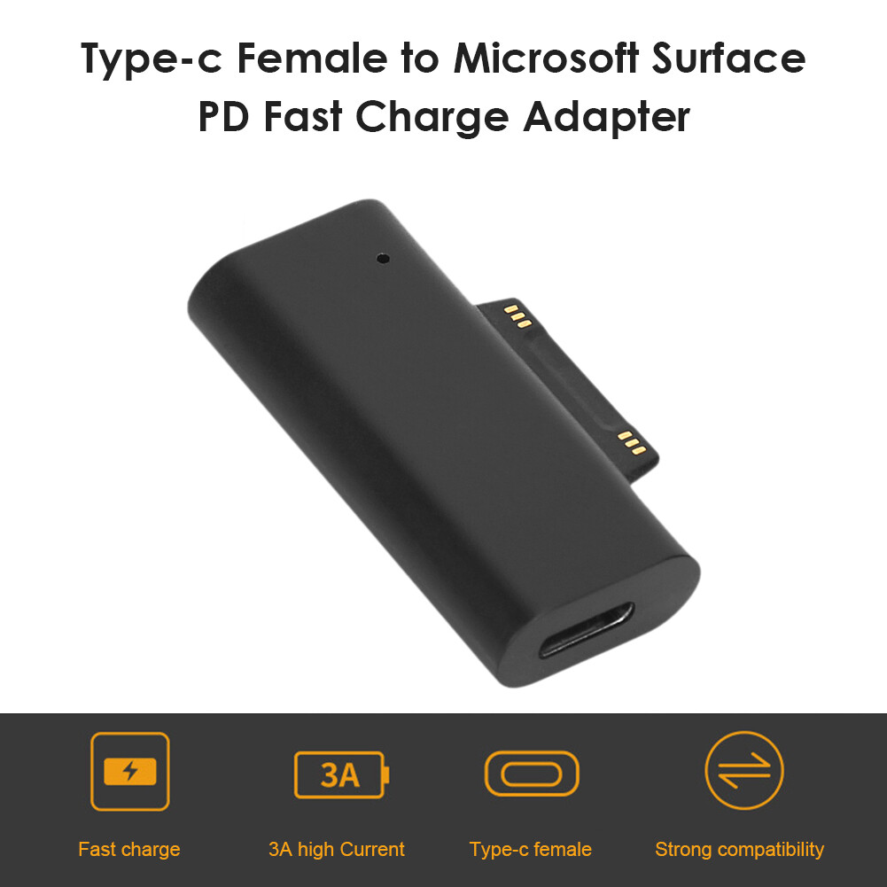 Bộ Chuyển Đổi Cáp Sạc USB Type C PD, Dành Cho Surface Pro 3 4 5 6 7