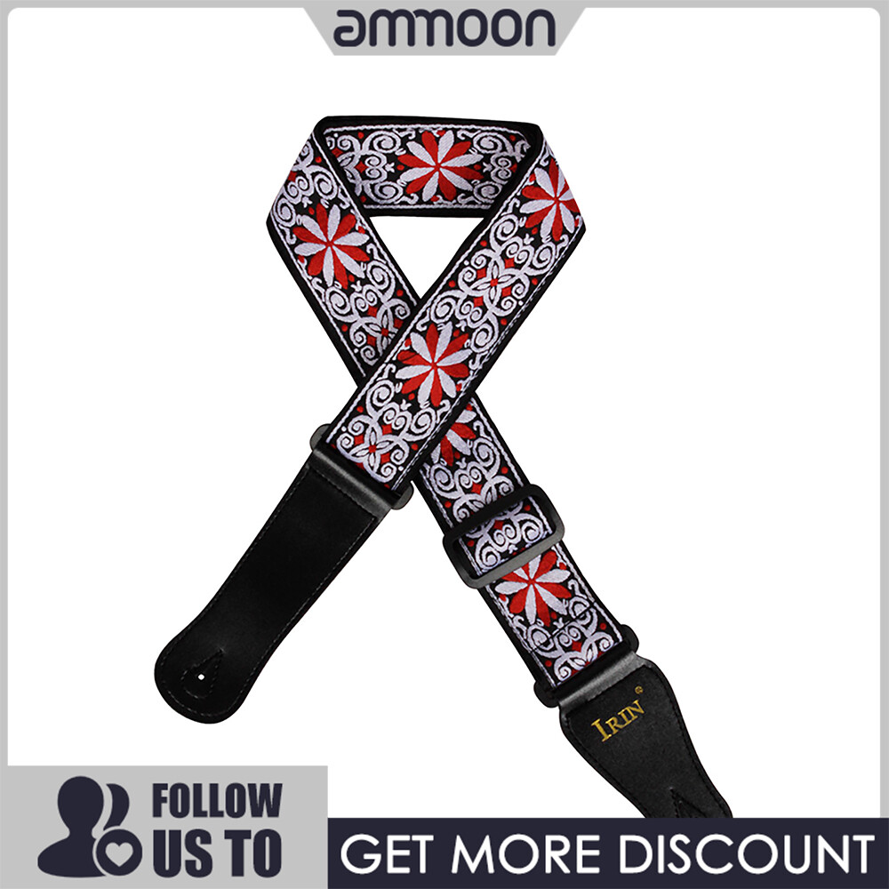 [ammoon]IRIN GS-02 Adjustable Embroidery Guitar Straps