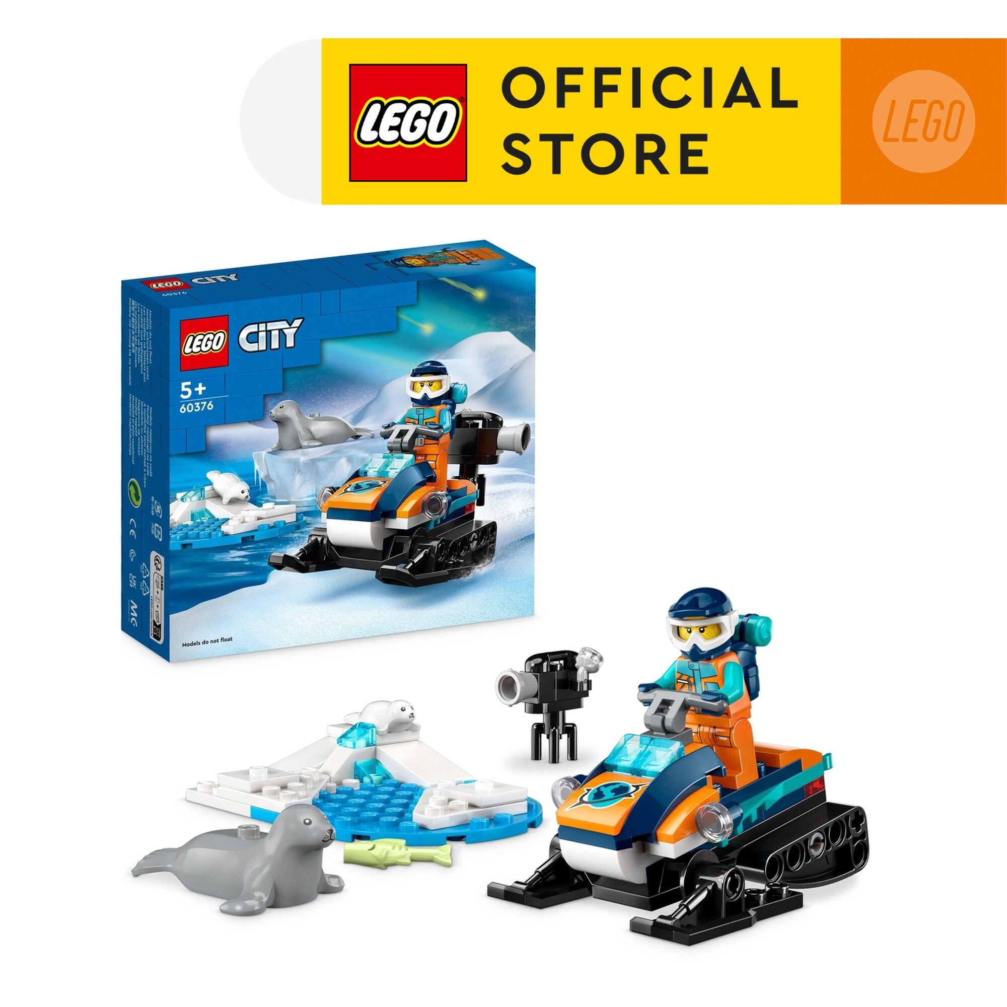 LEGO City 60376 Arctic Explorer Snowmobile City Exploration Building Toy Set 70 Pieces Lazada