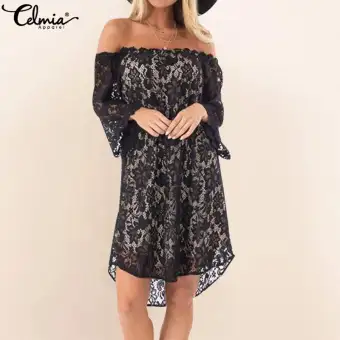 black off the shoulder sundress