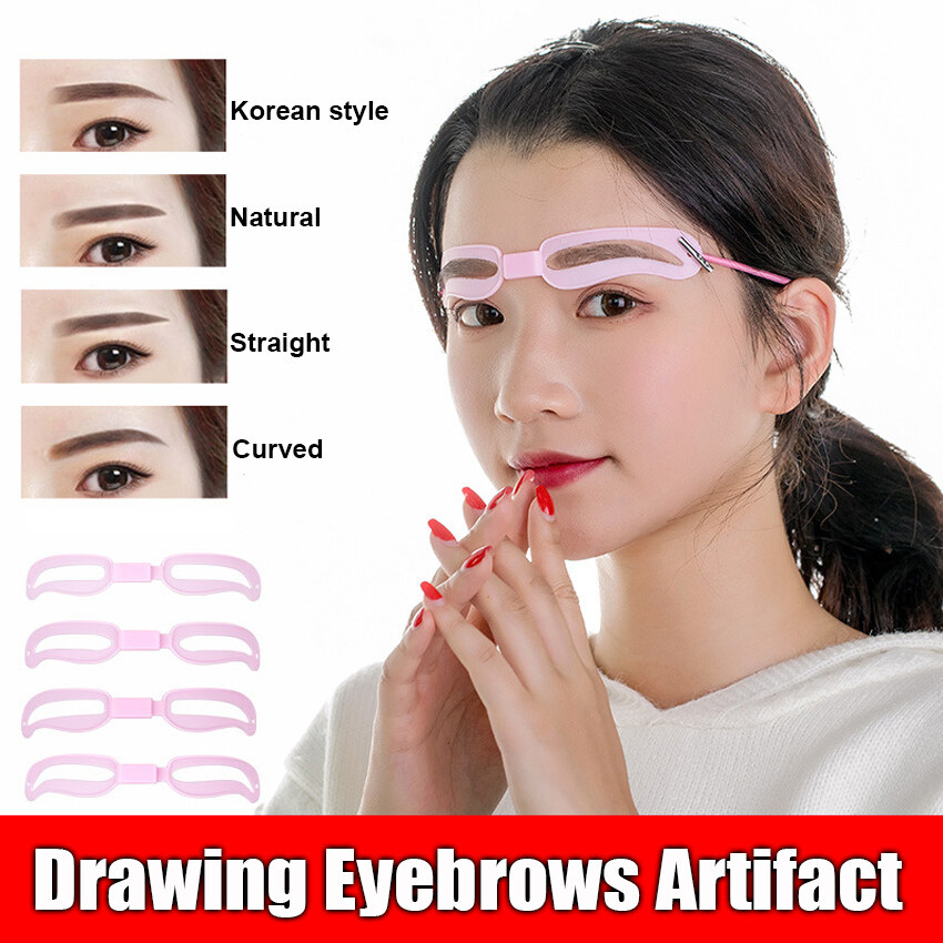 Fashion Eyebrow Shaper Kit Portable Eyebrow Stencil Grooming Makeup Tools Reusable Cosmetics Beauty Accessories