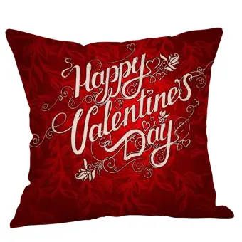 Valentine S Day Happy Valentine Pillow Cases Linen Sofa Cushion