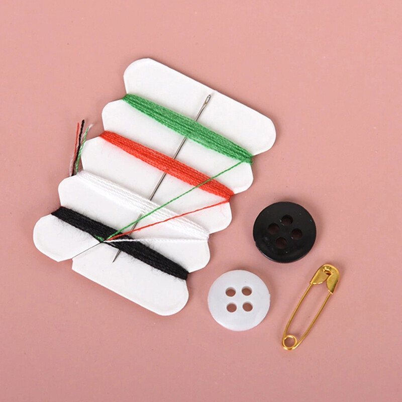 Portable Mini Sewing Kit Needle Thread Button Pin Set Travel Household Tools Kit