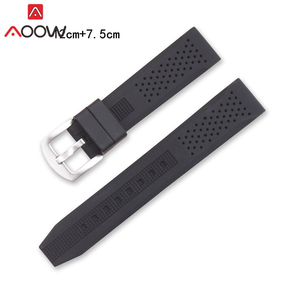 Universal Men Women 16mm 18mm 20mm 22mm 24mm Sport Silicone Strap for Huawei Watch GT 2/3 Gear S3 Soft Waterproof Bracelet Band Accessories