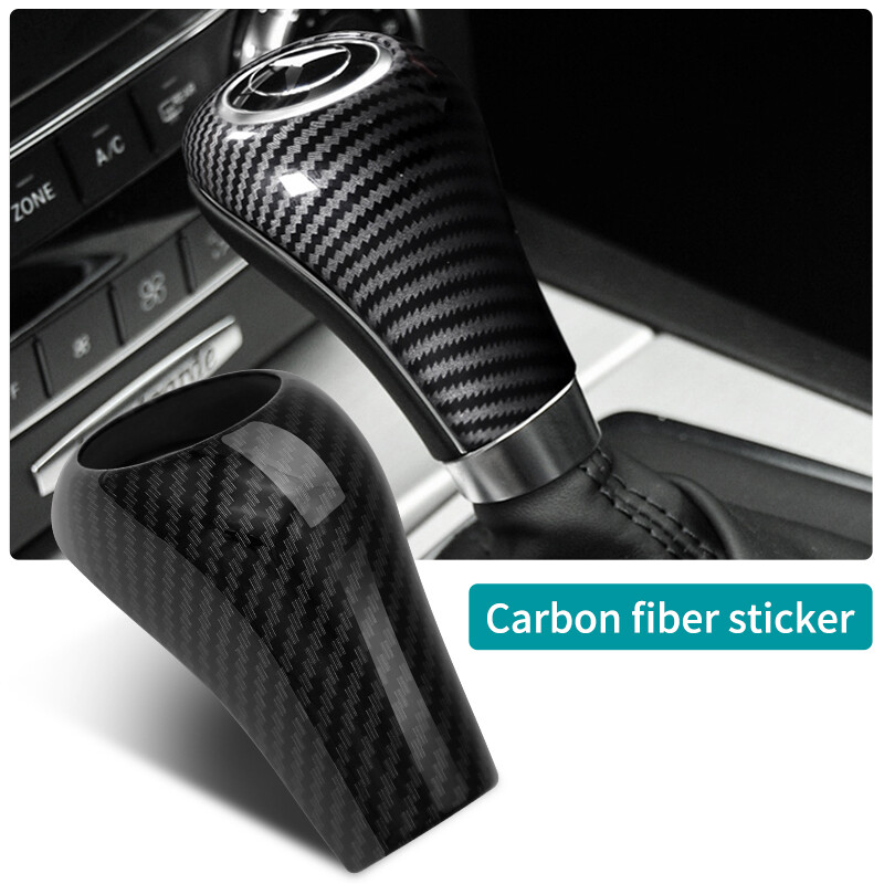 1Pcs Carbon Fiber Car Interior Gear Shift Knob Cover for Mercedes-Benz W204 W212 C E A G GLS Class GLK
